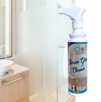 DOT Shower Glass Cleaner For Bathroom | ZERO HCL | Remove Heavy, Tough Limescale, Salt and Hard Water Marks | All Types of Glass surfaces (Regular 250ml)