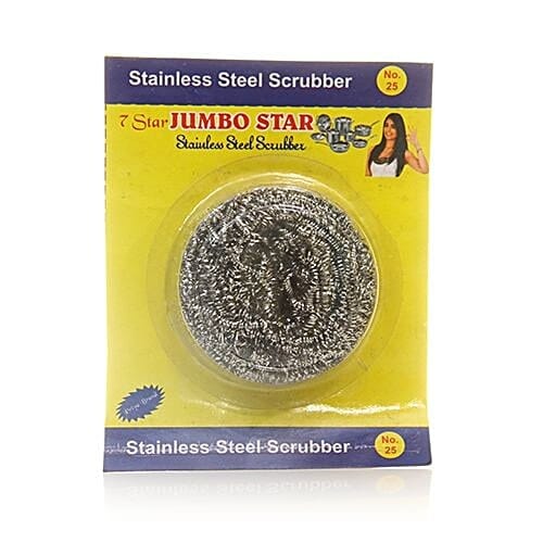 Priya Brand Stainless Steel Jumbo Star Scrubber - No 25, 1 pc