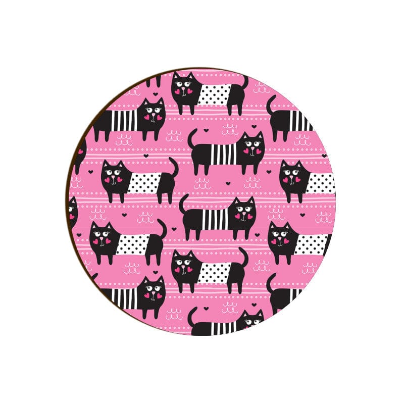 Rosie Posie Kitty Round Coaster