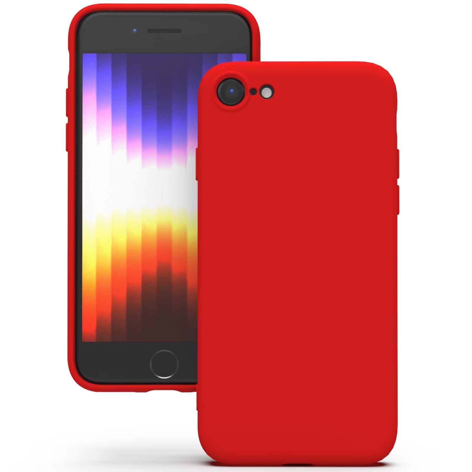 YATWIN Silicone Back Case for iPhone SE 2020/2022, iPhone 7/8, Soft-Touch Phone Back Cover for Apple iPhone SE 2nd 3rd Generation - Red YATWIN Silicone Back Case for iPhone SE 2020/2022, iPhone 7/8, Soft-Touch Phone Back Cover for Apple iPhone SE 2nd 3rd