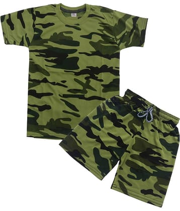 RBF84 Pack of 1 Baby Boys Cotton T-Shirt & Shorts Set ( Nude )