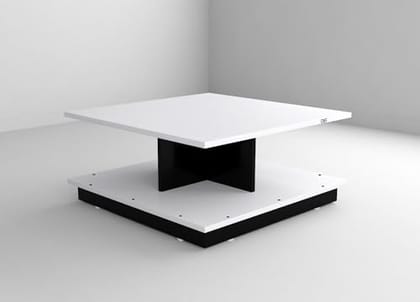 DAS Freya Engineered Wood Coffee Table for Living Room- Black & Frosty White DAS Freya Engineered Wood Coffee Table for Living Room- Black & Frosty White