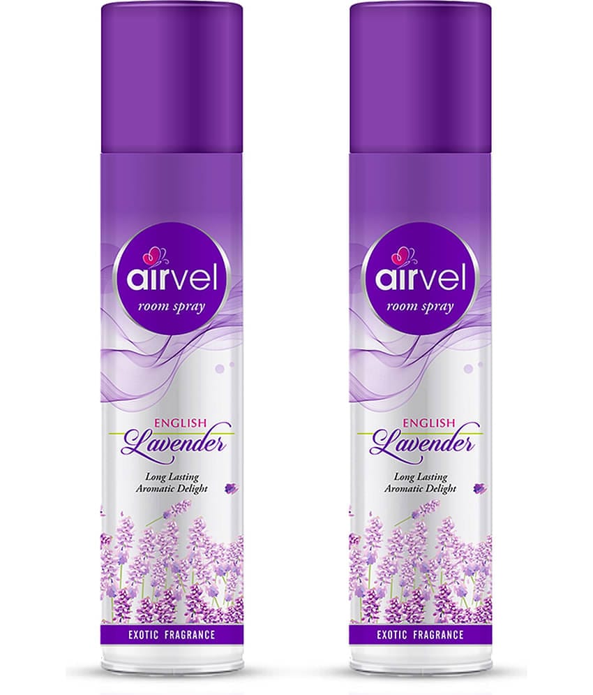 Airvel Lavender Fragrance Room Spray Air Freshener for Home, Bathroom and Car 217ml ( Pack of 2 )