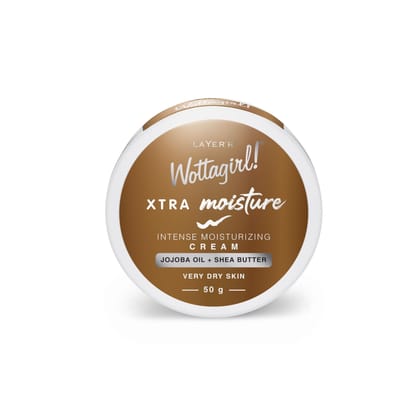 LAYER'R Wottagirl XTRA MOISTURE Moisturizing CREAM Non-Sticky & Fast Absorbing for All Skin Types (for Women - 50g)