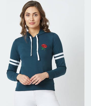 The Dry State Cotton Green Hooded Sweatshirt