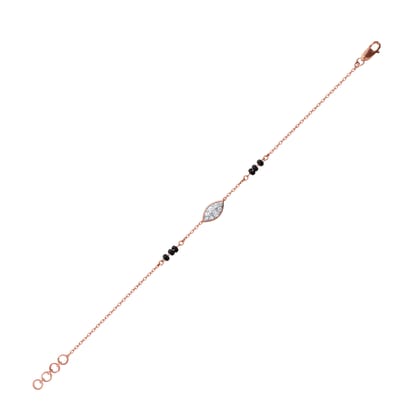 Senco Gold Fairy Eye Diamond Bracelet (1.5 gram / 0.14 Ct / HI-SI / 14K Rose Gold)
