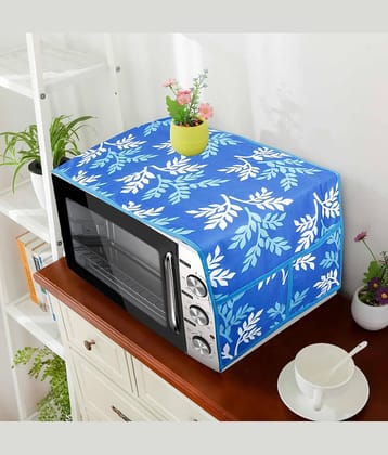 E-Retailer Single Poly-Cotton Blue Microwave Oven Cover -