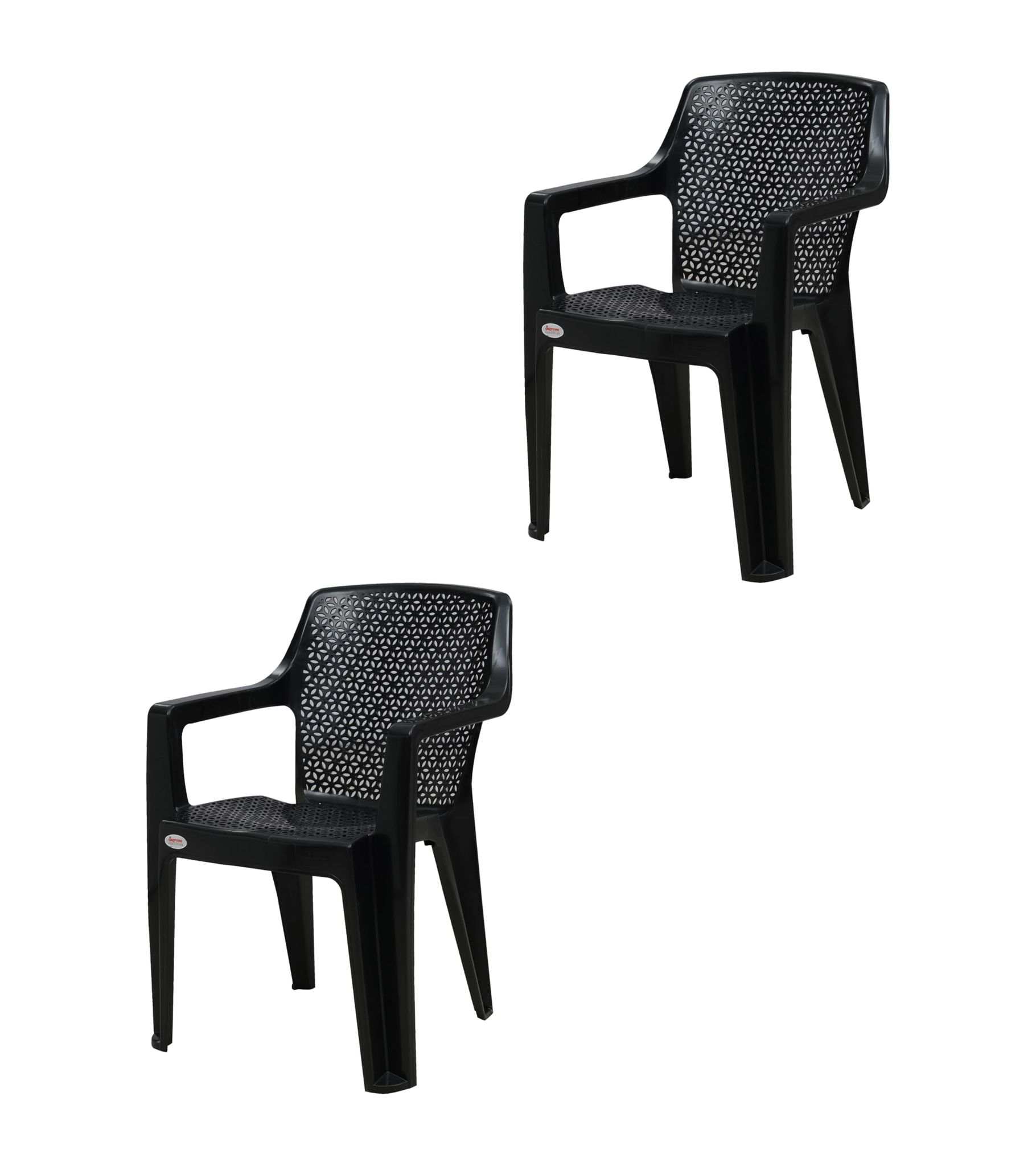 Supreme Furniture Air Plastic Armless Stylish Chair Suitable for Home, Office, Hotel, Resort, Restaurant, Indoor and Outdoor