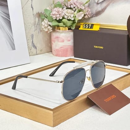 TMF Premium Luxury 557 Aviators-Black - Silver