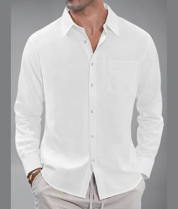 UNI VIBE Cotton Blend Slim Fit Solids Full Sleeves Men's Casual Shirt - Green ( Pack of 1 )