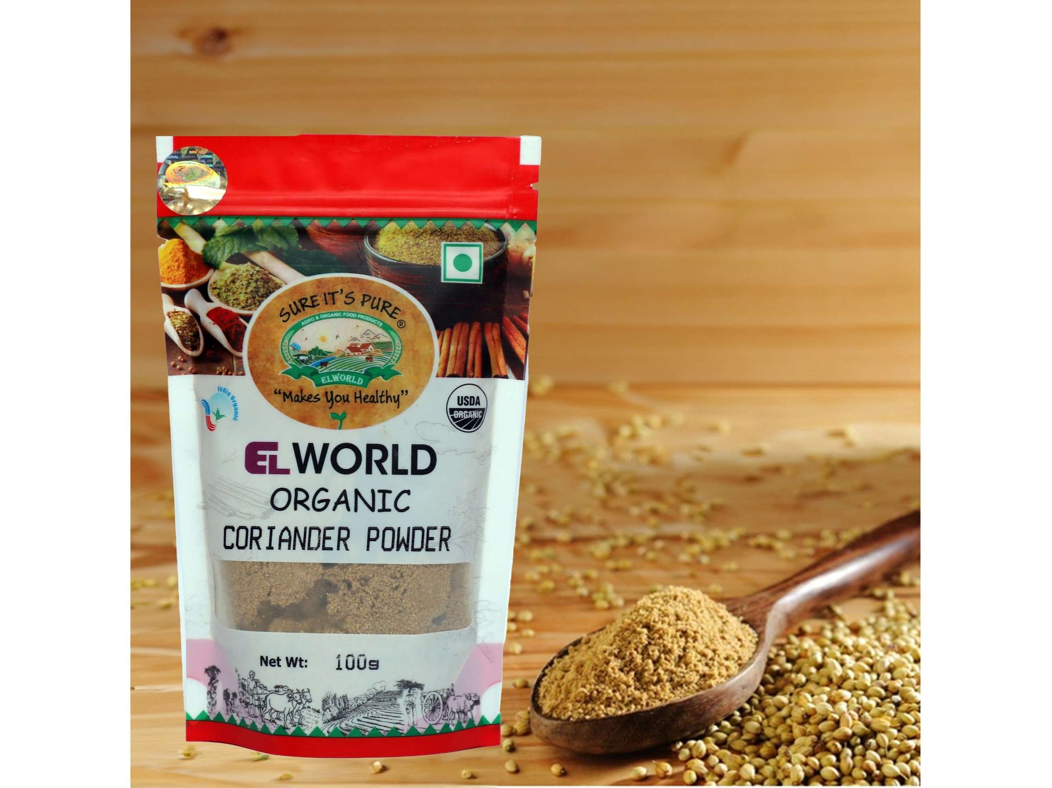 Elworld Agro & Organic Food Products Coriander Powder 100g