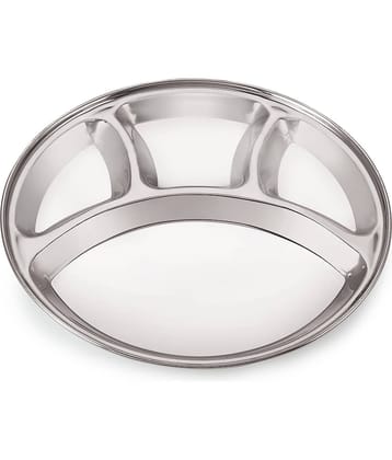 Neelam 1 Pcs Stainless Steel Silver Partition Plate