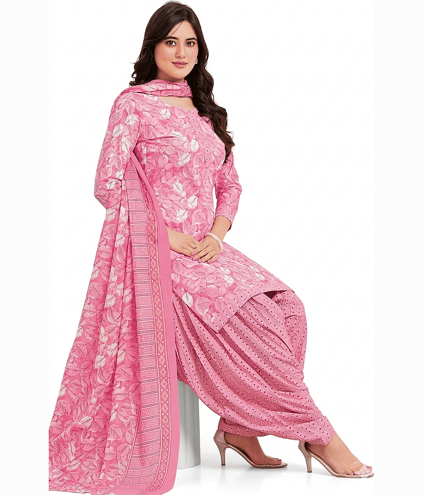 shree jeenmata collection Women's Cotton Unstitched Salwar Suit