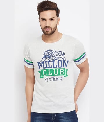 The Million Club Pack of 1 Cotton Blend Regular Fit Men's T-Shirt ( Grey )