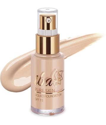 Iba Pure Skin Liquid Foundation, Ivory Fair, 30ml, Full Coverage Lightweight Oil Free Dewy Finish, (Pack of 1)