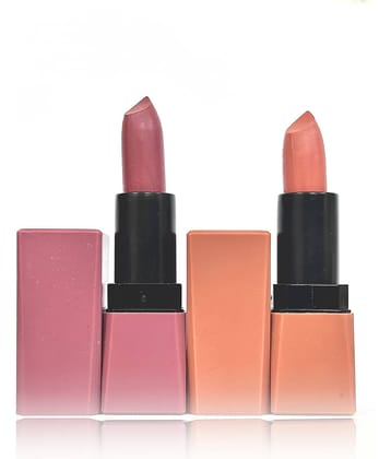 BLUSHIS High Defination Multicolour Matte Finsh Lipstick Combo (Pack of 2)