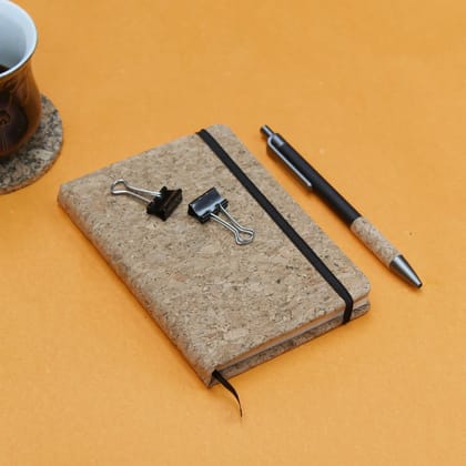 The Mohraj Cork Pocket Diary & Pen