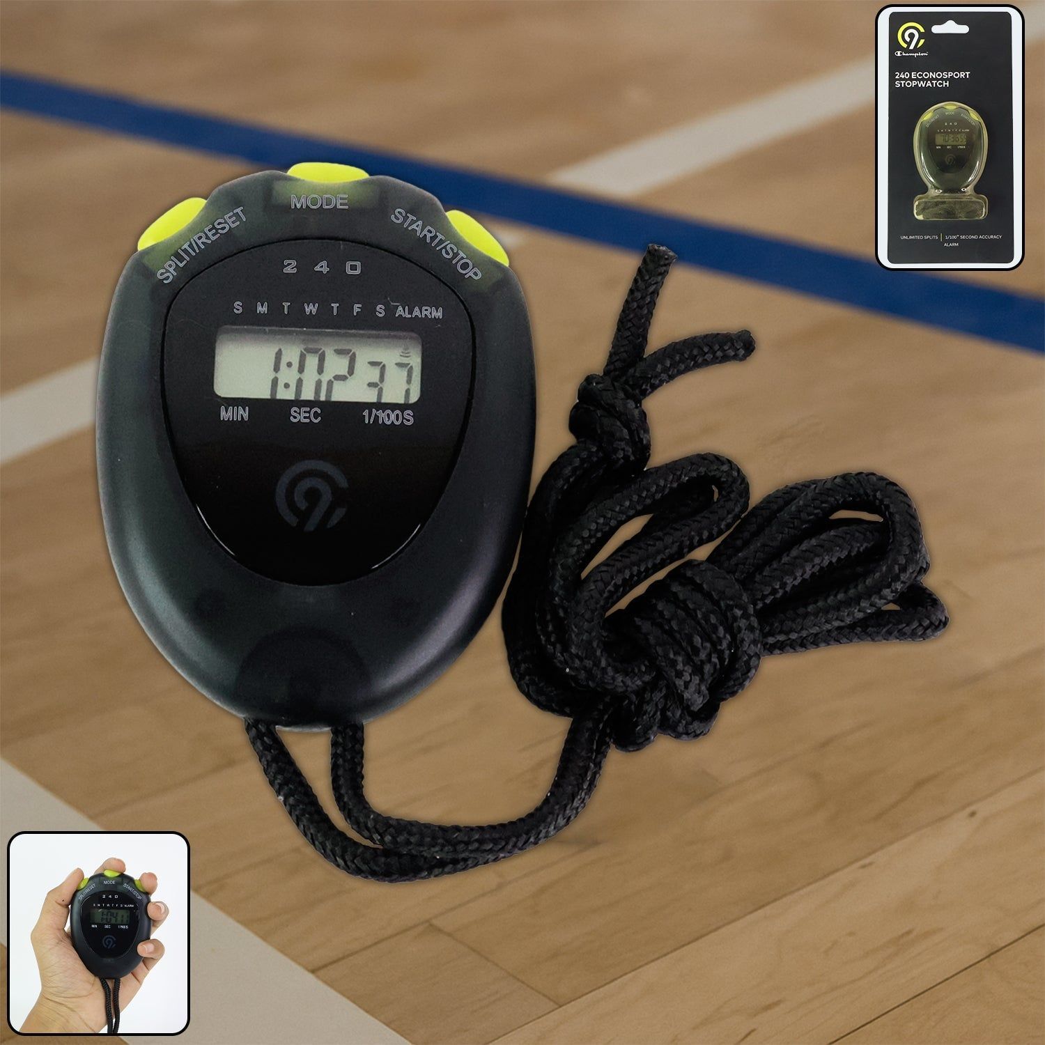 Split Dial Timer Digital Sports Stopwatch Timer with Split Timing_assorted colour