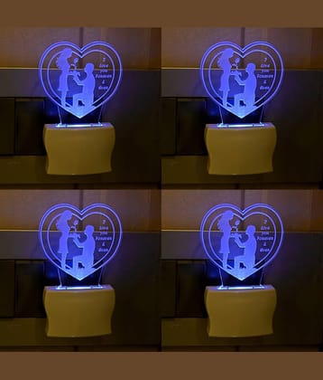 Somil - Multicolor Night Lamp ( Pack of 4 )