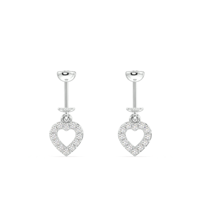 Zirconia hollow heart - Helix hanging