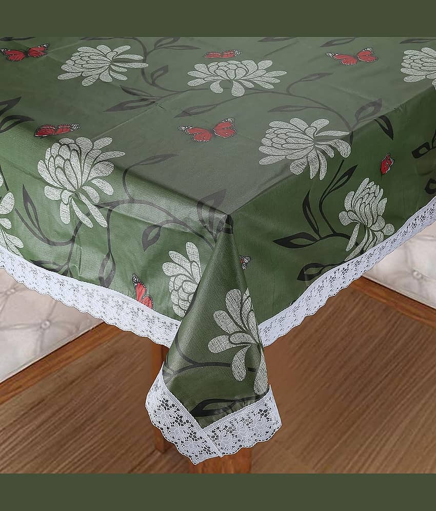 CreadCraft Printed PVC 4 Seater Rectangle Table Cover ( 150 x 105 ) cm Pack of 1 Multi