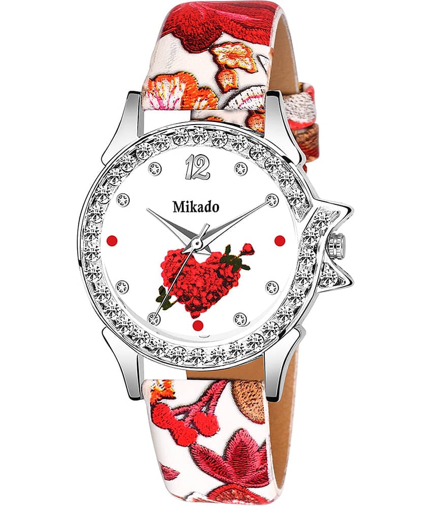 Mikado Leather Round Womens Watch