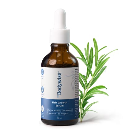 Be Bodywise Rosemary Hair Serum | With 3% Redensyl & 2% Anagain | For Thicker & Stronger Hair | Prevents Hair Fall & Stimulates Follicles | For All Hair Types | 50ml Be Bodywise Rosemary Hair Serum | With 3% Redensyl & 2% Anagain | For Thicker & Stronger