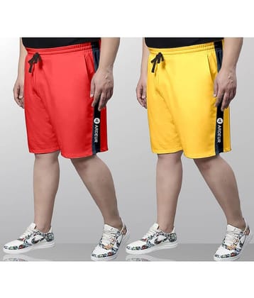 Ardeur Multi Cotton Blend Men's Shorts ( Pack of 2 )