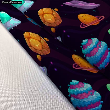 ArtzFolio UFOs & Planets Pillow Cover Case-Pillow Cover; Poly Cotton / 27x18inch (68.6x45.7cms); SINGLE; Without Filler