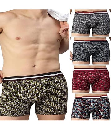 Cavenders Pack of 5 Nylon Trunks For Men's ( Multicolor )