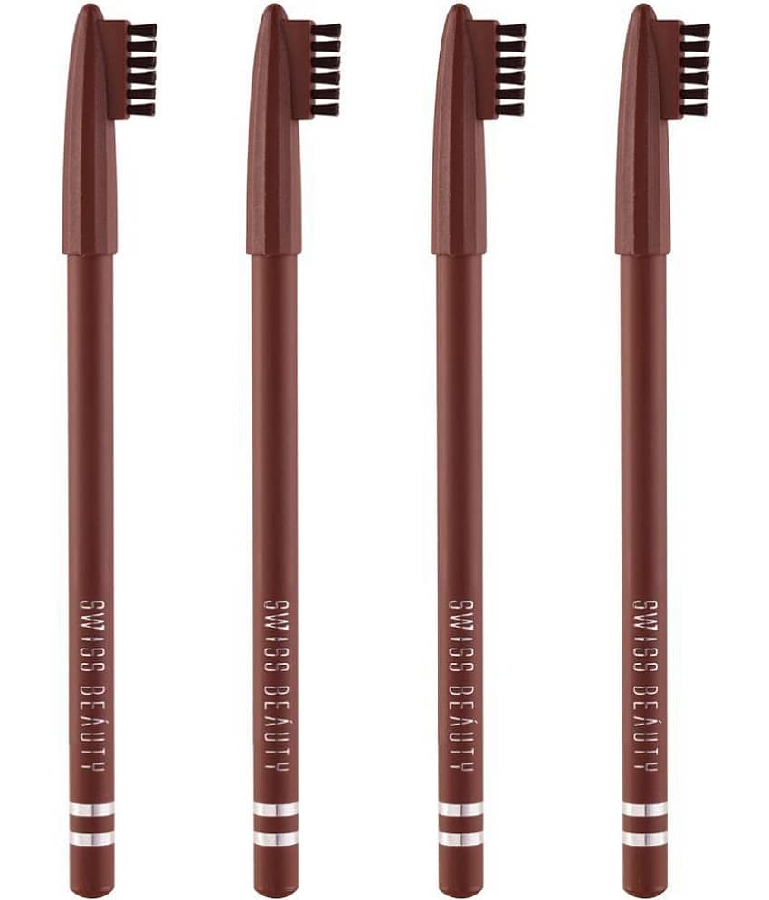 Swiss Beauty Eyebrow Pencil (Black) Pack of 4, 1.8gm each