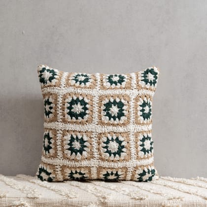 Dreamy Crochet Cushion Cover-16"x16" / Single