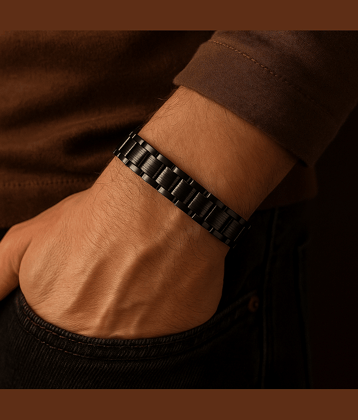 Style Wind Black Bracelet ( Pack of 1 )