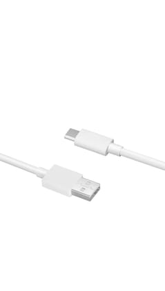 OPPO /Realme USB Type C Cable 100 cm DL129 (Compatible with Mobile Phones with SuperVooC Charging Input, White)