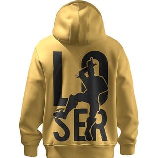 BULL CLOTHING Modern Mustard Yellow Hoodie for Men LOSER Graphic Hoodie Print Ideal for Casual Looks 