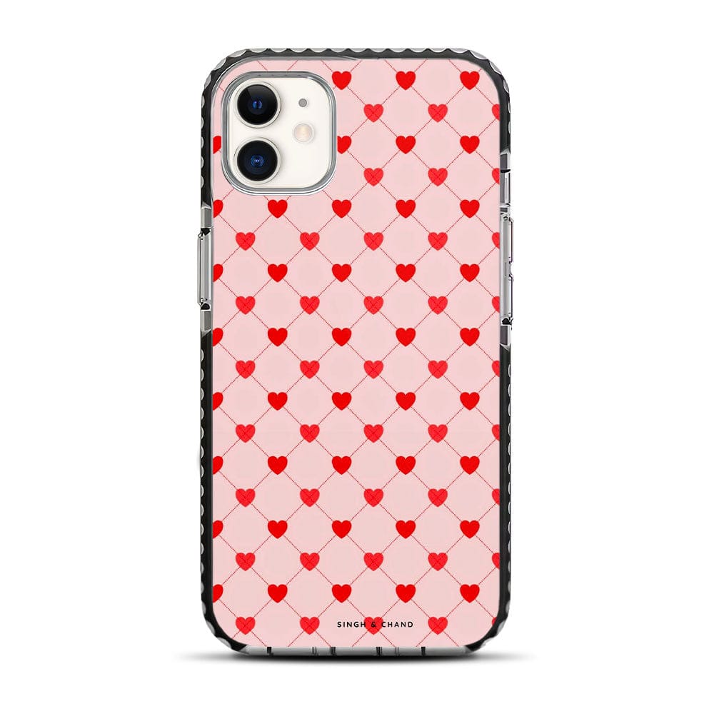 Pink Hearts iPhone 11 Stride Phone Case-Stride