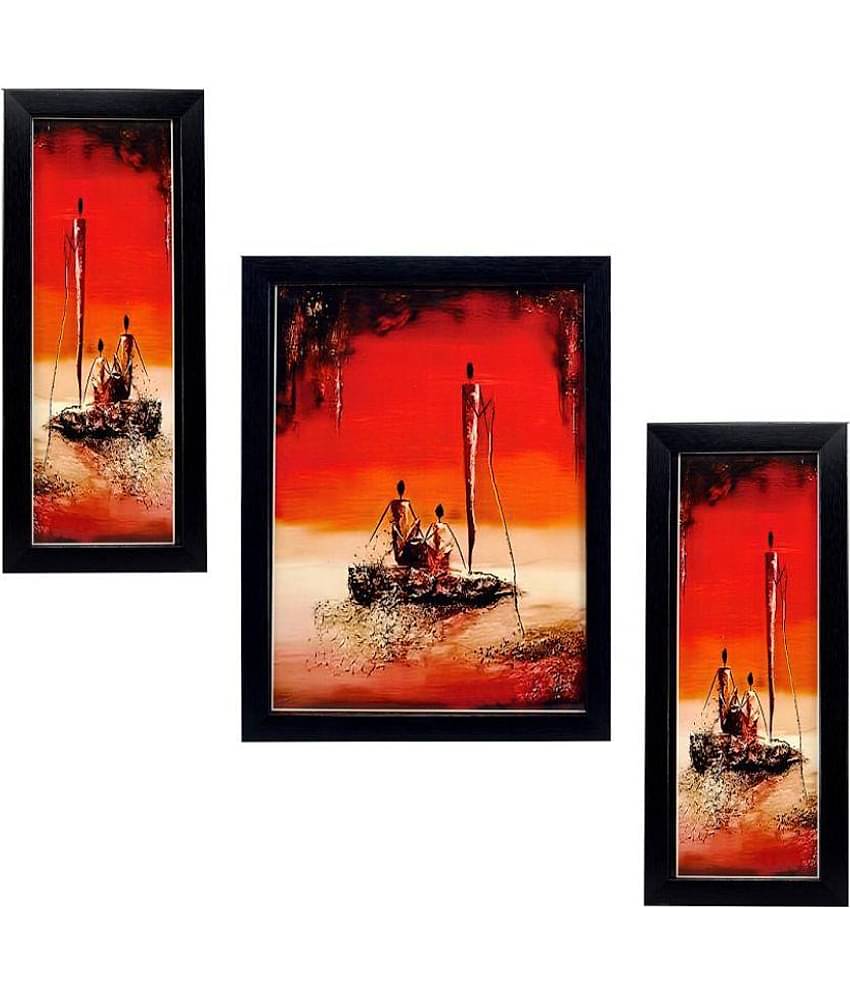 Indianara FIGURATIVE Synthetic Painting With Frame