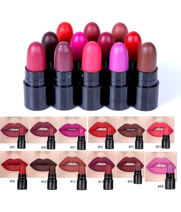 Pinner Multicolor Matte long stay Mini Bullet Lipstick (Set of 12)