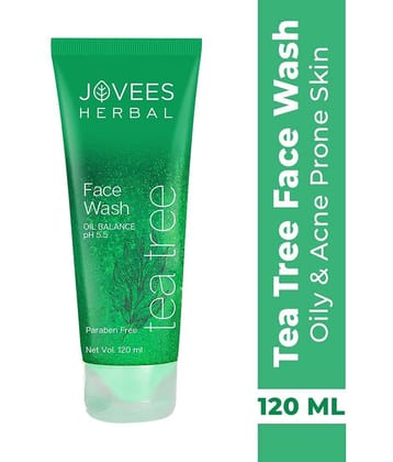 Jovees Herbal Tea Tree Oil Control Face Wash For Oily & Acne Prone Skin 120ml (Pack of 1)