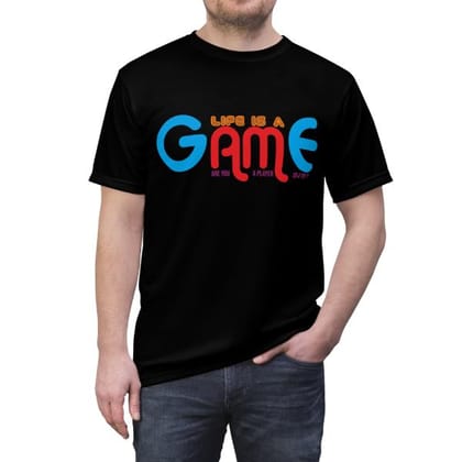 Game Design Premium Cotton T-Shirts with Bold Graphic DTF Prints-L (Black)