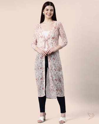 Georgette Shrug-S / Peach Puzz Shrug