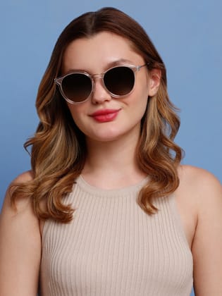 SUNNIES Large Full Frame Metal.Plastic Round Solid Polarized Women Sunglasses-SNS-11702-C051