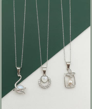 shankhraj mall Silver Pendant ( Pack of 4 )
