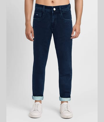 plounge Slim Fit Clean Look Men's Jeans - Navy Blue ( Pack of 1 )