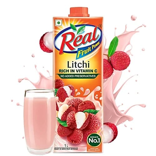 Real Fruit Power Litchi Juice, 180 ml