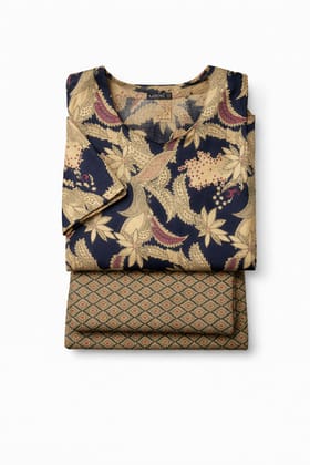 Women Cotton Printed Straight Kurti Pant Set | Floral Printed Kurta with Pant | Casual Daily Wear Ethnic Kurti Set for Women