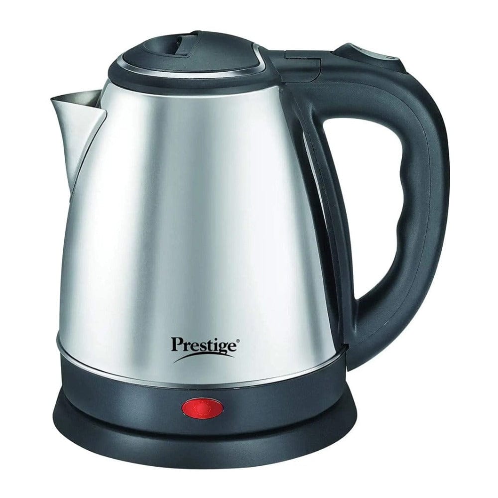 Prestige Stainless Steel Travel PKOSS 1.5 Litre 1500 Watts Electric Kettle | Silver & Black | 1 Pc