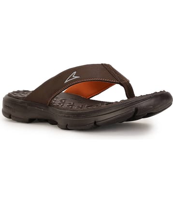 Power Brown Men's Thong Flip Flop