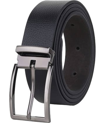 SILKSHOPPING - Black 100% Leather Men's Formal Belt ( Pack of 1 )