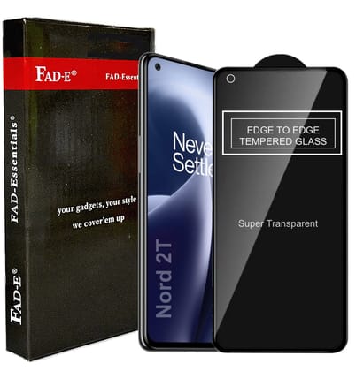 FAD-E Edge to Edge Tempered Glass for OnePlus Nord 2T 5G (Transparent)